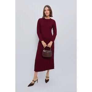 HYACINTH HOUSE Maroon Textured Madison Maxi Dress Size XS NWT